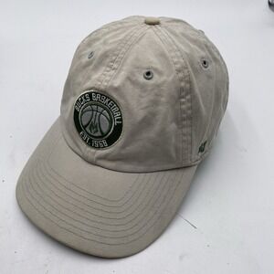 Milwaukee Bucks Hat 47 Brand Clean Up Adjustable Strapback Tan VGC Cleaned